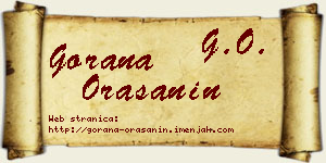 Gorana Orašanin vizit kartica